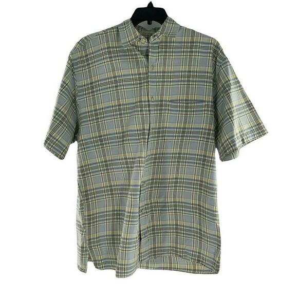 Eddie Bauer Shirt Mens Size Large Multicolor Short Sleeve Buttons Front Plaid - Picture 4 of 9